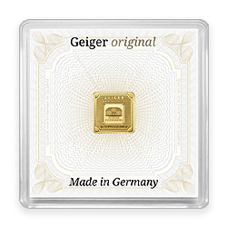 Product Image for 1 Gram Gold Bar – Geiger Edelmetalle (with Assay)