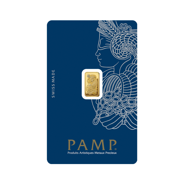 Front 1 Gram Gold Bar – PAMP Fortuna (with Assay)