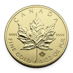 Product Image for 1 oz Canadian Gold Maple Leaf Coin .9999 Fine (Random Year)