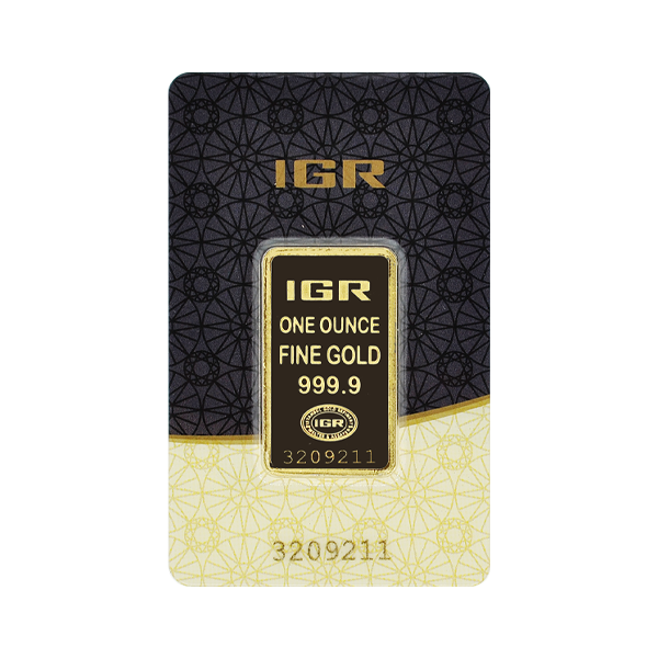 Front 1 oz Gold Bar – Istanbul Gold Refinery (with Assay)