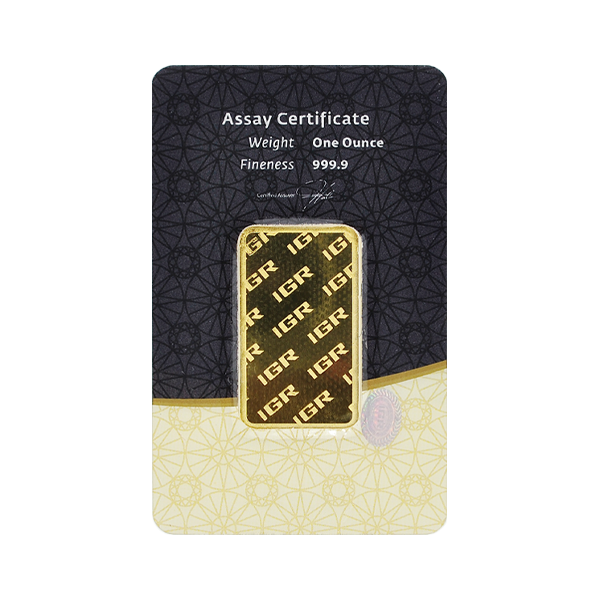 Back 1 oz Gold Bar – Istanbul Gold Refinery (with Assay)