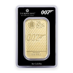 Product Image for 1 oz Gold Bar – James Bond Diamonds Are Forever (with Assay)