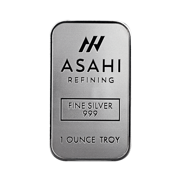 Front 1 oz Silver Bar – Asahi Refining