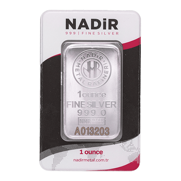 Front 1 oz Silver Bar – Nadir Refinery (with Assay)
