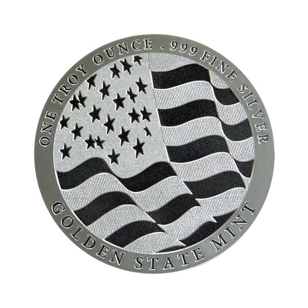 Back 1 oz Silver Round – Golden State Mint (Eagle Design)