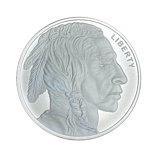 Front 1 oz Silver Round – Frontier Mint (Buffalo Design)