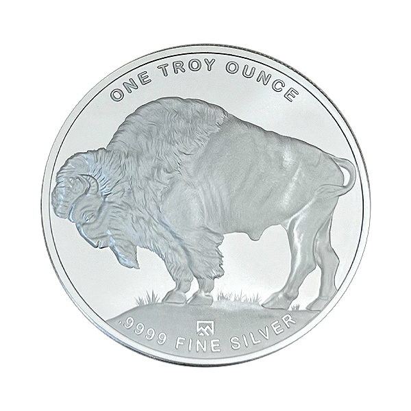 Back 1 oz Silver Round – Frontier Mint (Buffalo Design)