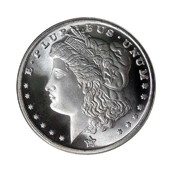 Front 1 oz Silver Round – Regency Mint (Morgan Design)