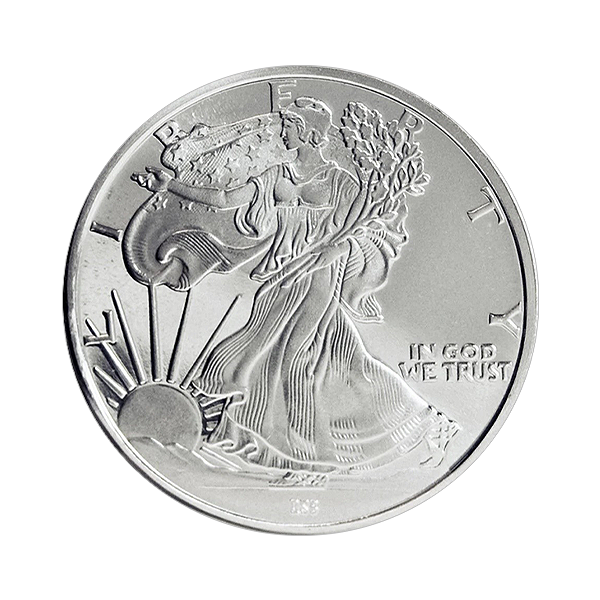 Front 1 oz Silver Round – Regency Mint (Walking Liberty Design)