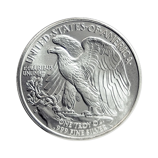 Back 1 oz Silver Round – Regency Mint (Walking Liberty Design)