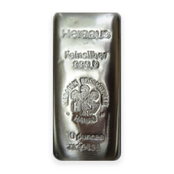 Product Image for 10 oz Silver Bar – Heraeus