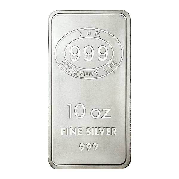 Front 10 oz Silver Bar – JBR Recovery