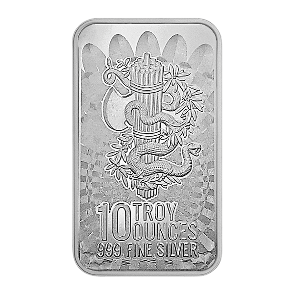 Back 10 oz Silver Bar – Liberty & Unity (E Pluribus Unum)