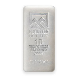 Product Image for 10 oz Silver Bar – Frontier Mint (Matte Finish)