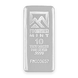 Product Image for 10 oz Silver Bar – Frontier Mint (Mirror Finish)