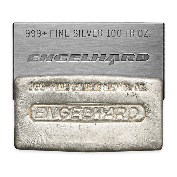 Front 100 oz Silver Bar – Engelhard