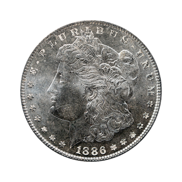 Front 1878-1904 Morgan Silver Dollar Coin BU