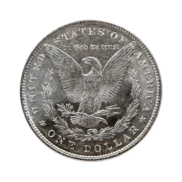 Back 1878-1904 Morgan Silver Dollar Coin BU