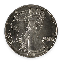 Product Image for 1990 1 oz American Silver Eagle Coin BU