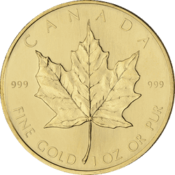 Product Image for 1 oz Canadian Gold Maple Leaf Coin .999 Fine (1979-1982 Dates)