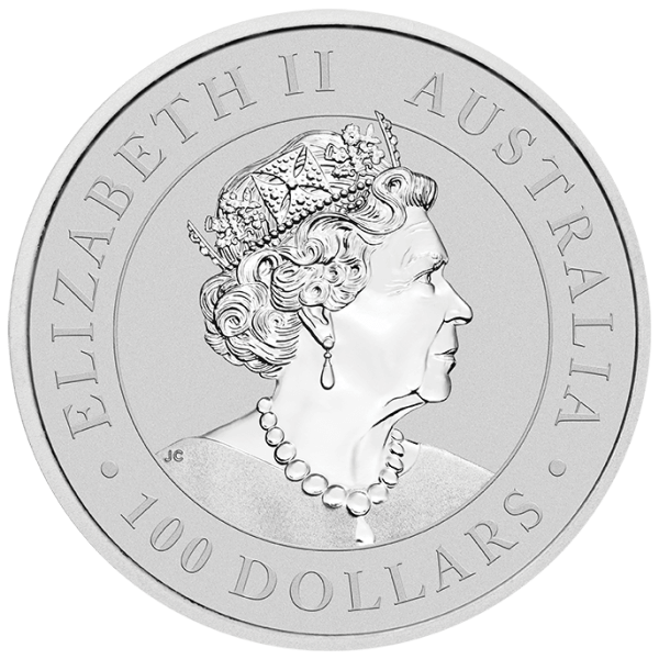 Back 2022 1 oz Australian Platinum Kangaroo Coin BU