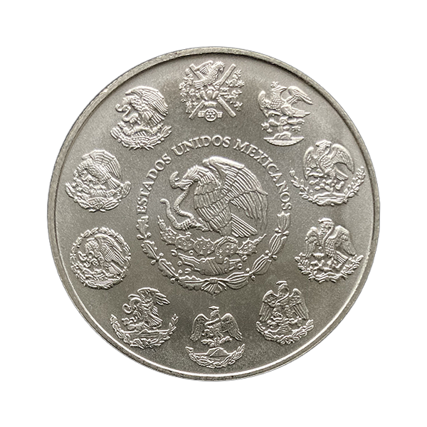 Back 2005 1 oz Mexican Silver Libertad Coin BU