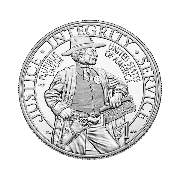Front 2015-P U.S. Marshals Commemorative Proof Silver Dollar