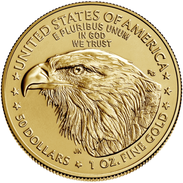 Front 2021 1 oz American Gold Eagle Coin BU (Type 2) 