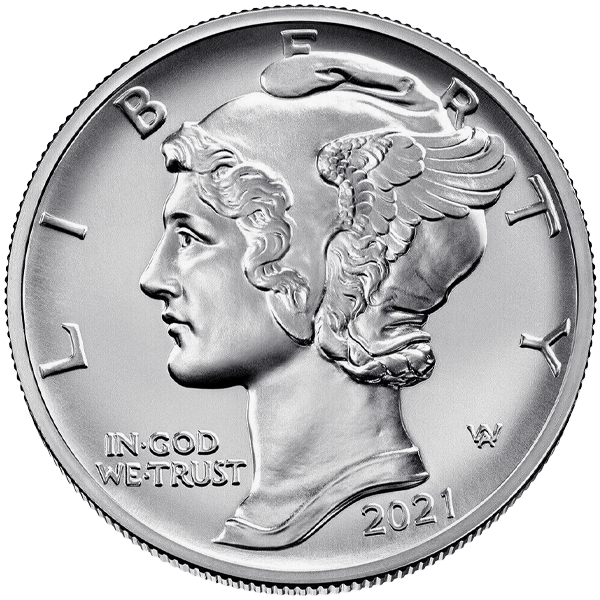 Front 2021 1 oz American Palladium Eagle Coin BU