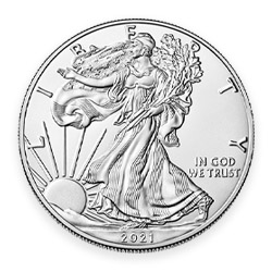 Product Image for 2021 American Silver Eagle Coin BU (Type 1)