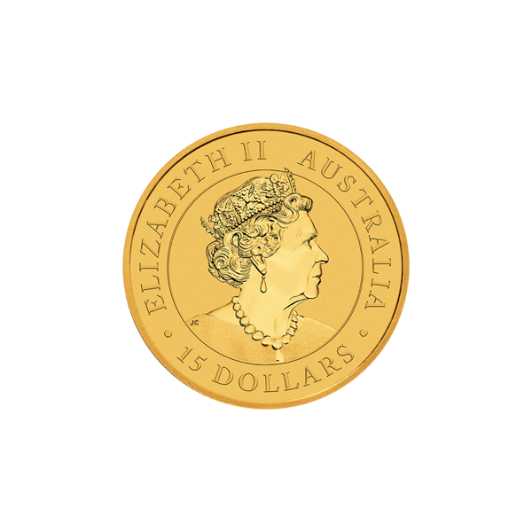 Back 2022 1/10 oz Australian Gold Kangaroo Coin BU