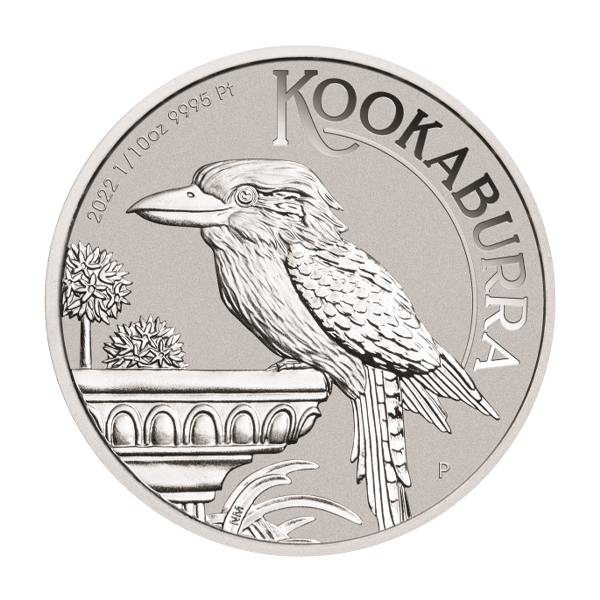 Front 2022 1/10 oz Australian Platinum Kookaburra Coin BU