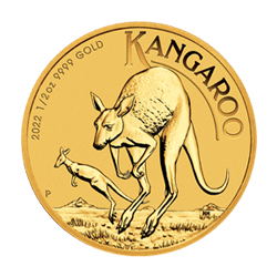 Product Image for 2022 1/2 oz Australian Gold Kangaroo Coin BU 