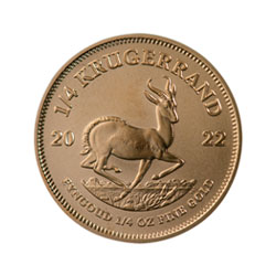Product Image for 2022 1/4 oz South African Gold Krugerrand Coin BU