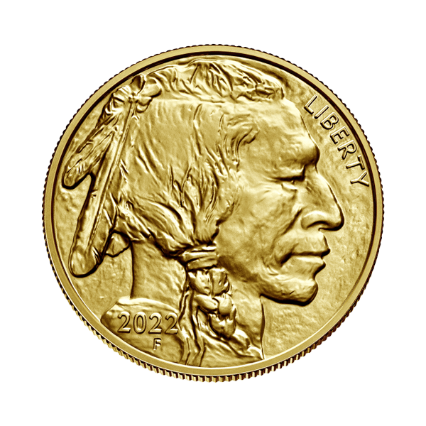 Front 2022 1 oz American Gold Buffalo Coin BU