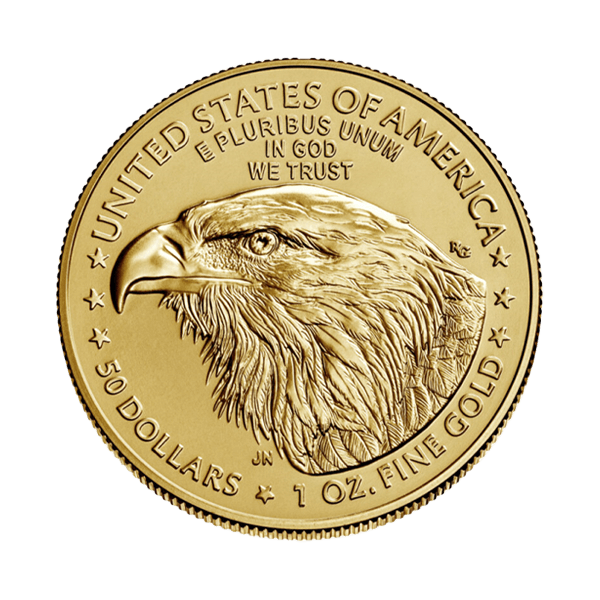 Back 2022 1 oz American Gold Eagle Coin BU