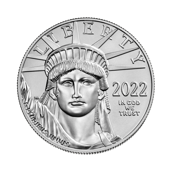 Front 2022 1 oz American Platinum Eagle Coin BU
