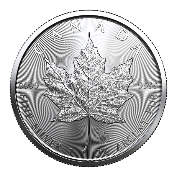 Front Product Image for 2022 1 oz Canadian Silver Maple Leaf Coin BU
