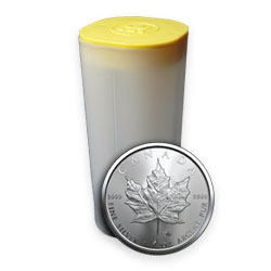 Product Image for 2022 1 oz Canadian Silver Maple Leaf Tube BU (25 Coins)
