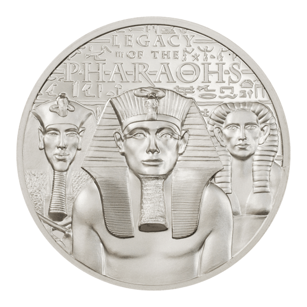 Front 2022 Cook Islands 1 oz Legacy of the Pharaohs Platinum Coin