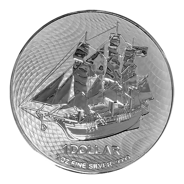 Front 2022 1 oz Cook Islands HMS Bounty Silver Coin BU