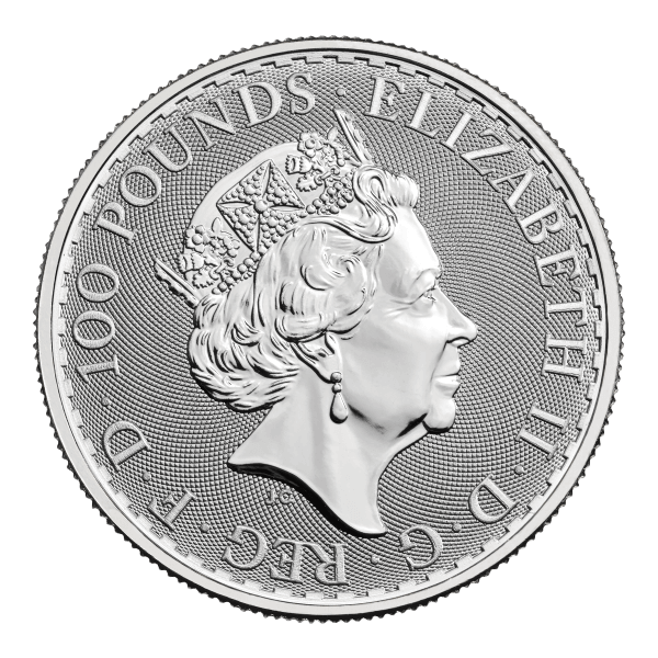 Back 2022 1 oz Great Britain Platinum Britannia Coin BU