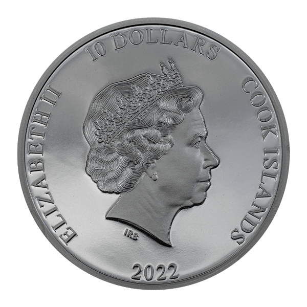 Back 2022 Cook Islands 2 oz King of the Road High Relief Silver Coin