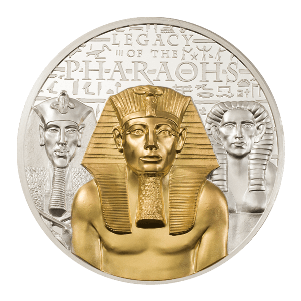 Front 2022 Cook Islands 3 oz Legacy of the Pharaohs Silver Coin