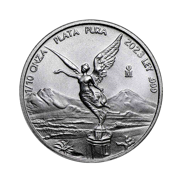 Front 2023 1/10 oz Mexican Silver Libertad Coin BU