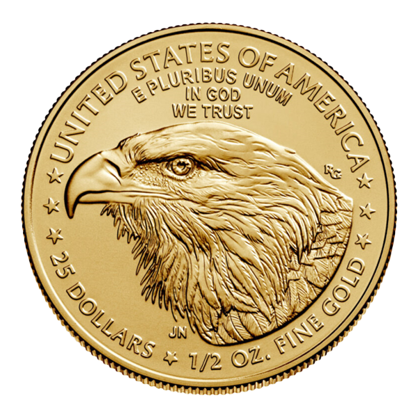 Back 2023 ½ oz American Gold Eagle Coin BU