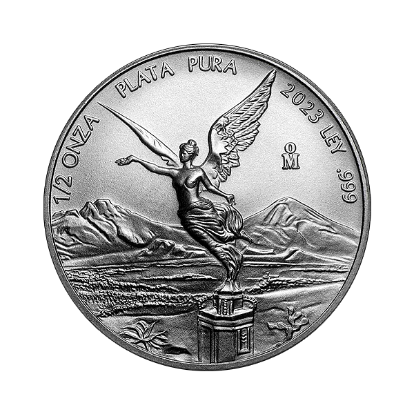 Front 2023 ½ oz Mexican Silver Libertad Coin BU