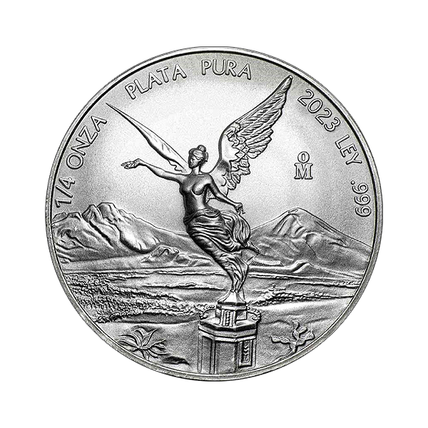 Front 2023 ¼ oz Mexican Silver Libertad Coin BU