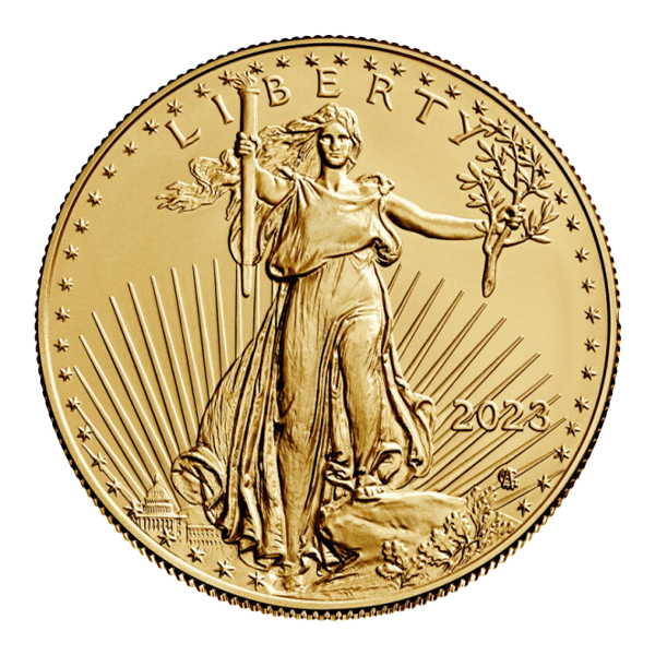 Front 2023 1 oz American Gold Eagle Coin BU