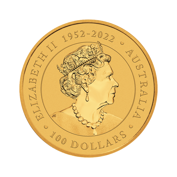 Back 2023 1 oz Australian Gold Kangaroo Coin BU